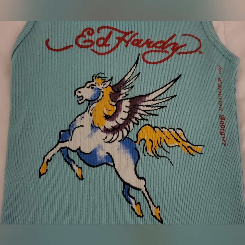 Vintage Y2K Ed Hardy Pegasus Tank Top